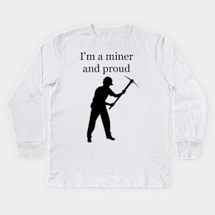 miner t-shirt Kids Long Sleeve T-Shirt